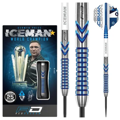 Dart szett Red Dragon steel Gerwyn Price Iceman Contour, 25g, 90%