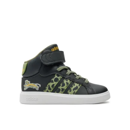 Fiú szabadidőcipők ADIDAS Grand Court Mid Lion King K carbon green