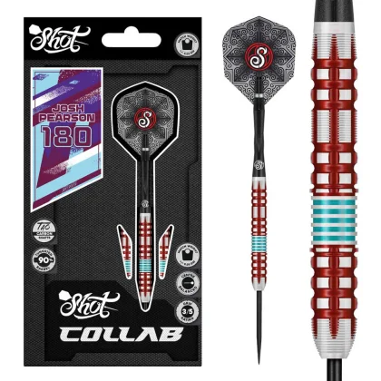 Darts szett Shot steel Collab Josh Pearson 23g 90% wolfram gravírozott