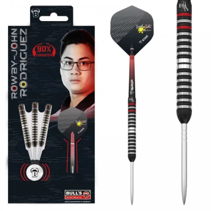 Dart szett BULL'S Rowby-John Rodriguez Steel 23g 90%