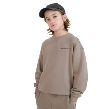 Fiú kapucnis pulóver 4F JUNIOR SWEATSHIRT-JWSS25TSWSM1713-83S-BEIGE