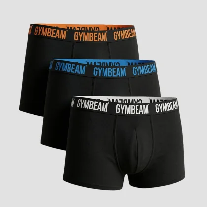 GymBeam Men‘s FIT Trunks 3Pack Black