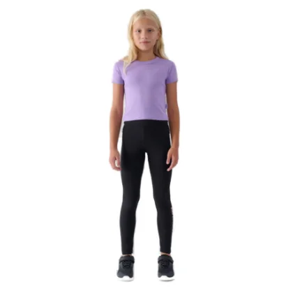 Lány leggings 4F JUNIOR TIGHTS-JWAW24TTIGF172-21S-BLACK