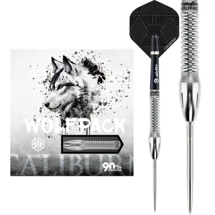 darts szett steel Caliburn Wolfpack W4 steel - 20gr, 90%