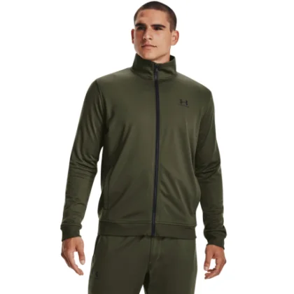 Férfi zipzáras pulóver UNDER ARMOUR SPORTSTYLE TRICOT JACKET-GRN