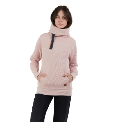 Női kapucnis pulóver FUNDANGO Aliz Pullover-330-rose