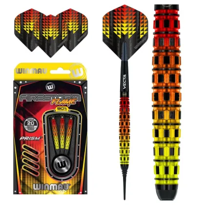 Dart szett soft Winmau Firestorm Flame Tapered 20g, 90%