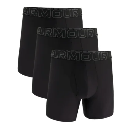 Férfi boxeralsók UNDER ARMOUR 3 PACK-UA PERFORMANCE TECH MESH -SOLID 6 inch-BLK