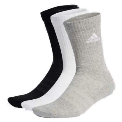 Zoknik ADIDAS 3 PACK-CUSH CRW -MGREYH WHITE BLACK