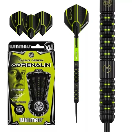 Dart szett Winmau steel MvG Adrenalin 23g, 90%