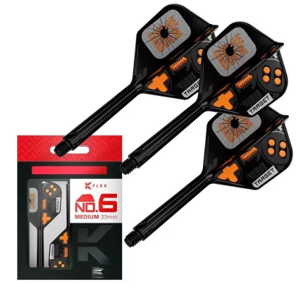 Darts integrált tollszár Target K-Flex Game Over, No6 toll és rövid szár