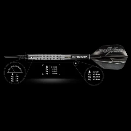 Dart szett TARGET soft POWER 8ZERO BLACK TITANIUM 18g 2016