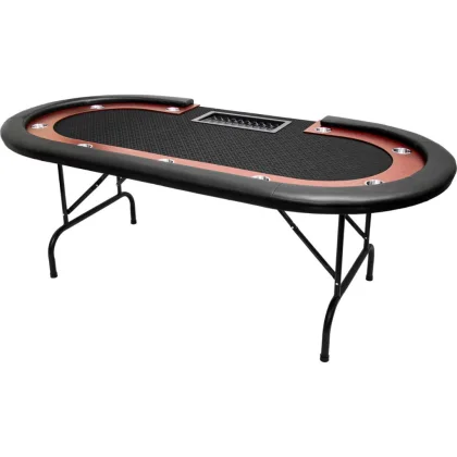 póker asztal Buffalo High Roller, összecsukható lábbal 9 személyes + 1 dealeres, fekete