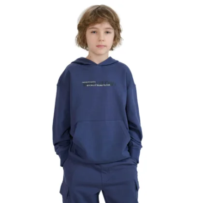 Fiú kapucnis pulóver 4F JUNIOR SWEATSHIRT-JWSS25TSWSM1511-22S-GREY