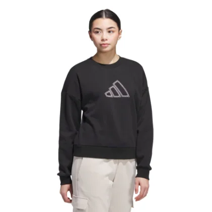 Női bélelt kapucnis pulóver ADIDAS W CO PEARL SWT BLACK