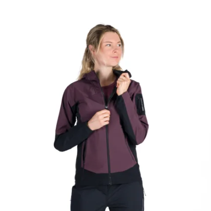 Női túrázó Softshell dzseki NORTHFINDER JANELL-810wineblack