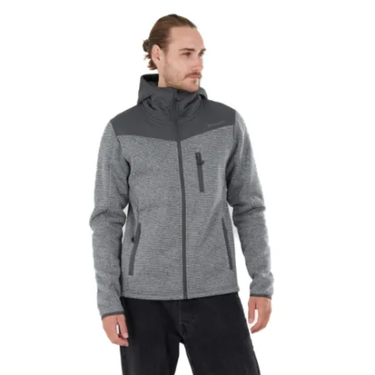 Férfi zipzáras pulóver FUNDANGO Ashford Insulated Fleece Jacket-745-grey heather