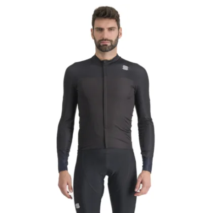 Férfi kerékpáros mez hosszú ujjal SPORTFUL Bodyfit pro jersey, black galaxy blue