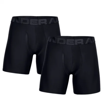 Férfi boxeralsók UNDER ARMOUR UA Tech 6in 2 Pack-BLK