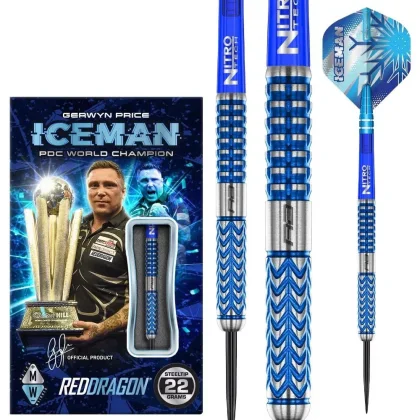 Dart szett steel Red Dragon Gerwyn Price Glacier 22g, 90%