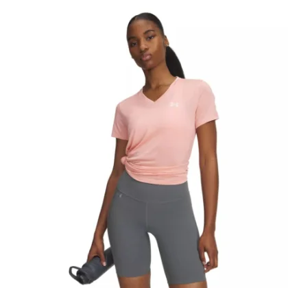 Női rövid ujjú edzőpóló UNDER ARMOUR Tech SSV- Twist-PNK