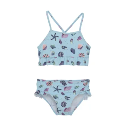 Lány fürdőruhák COLOR KIDS Bikini W. Frills, AOP-7148-Summer Song