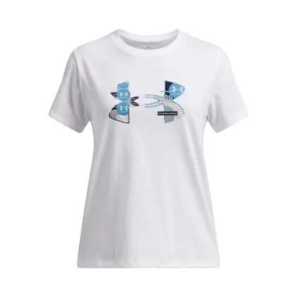 Lány póló rövid ujjú UNDER ARMOUR UA Big Logo UA Fill SS-WHT
