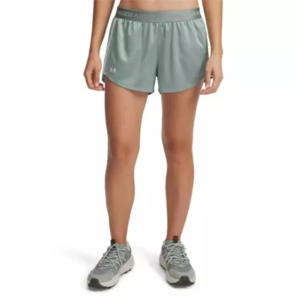 Női edzőnadrágok UNDER ARMOUR Tech Play Up Shine Shorts-GRN