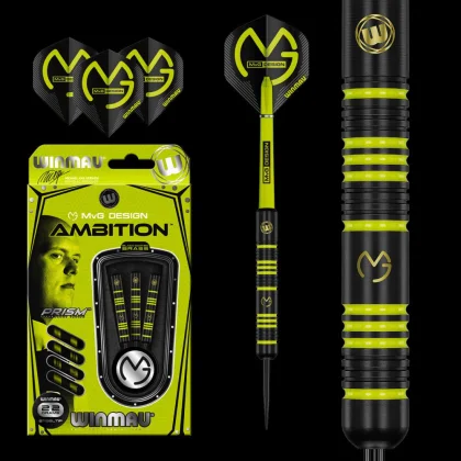 Dart szett Winmau steel MvG Ambition 22g, BRASS