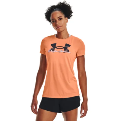Női rövid ujjú edzőpóló UNDER ARMOUR UA Tech Solid Script SSC-ORG