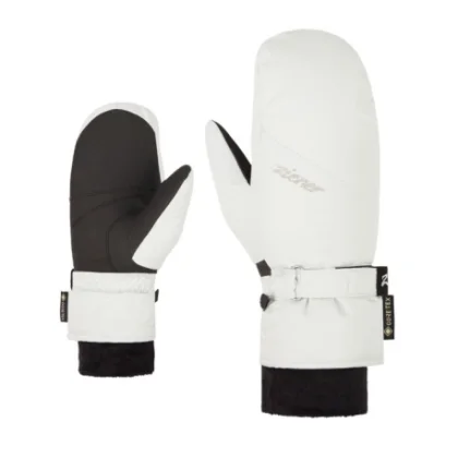Női síkesztyűk ZIENER Klairo-Z GTX + Gore plus warm Mitten-113039-183-White fog