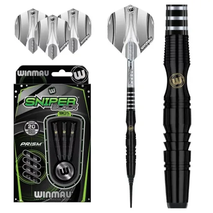 Dart szett soft Winmau Sniper Black 20g, 90%
