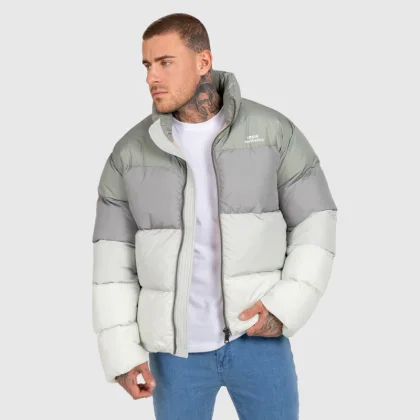 Férfi dzseki Iron Aesthetics Block Puffer, navy