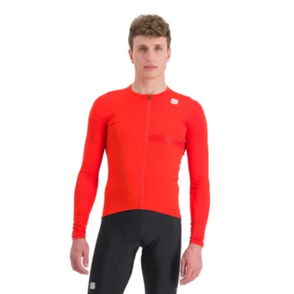 Férfi kerékpáros mez hosszú ujjal SPORTFUL Matchy long sleeve jersey, chili red