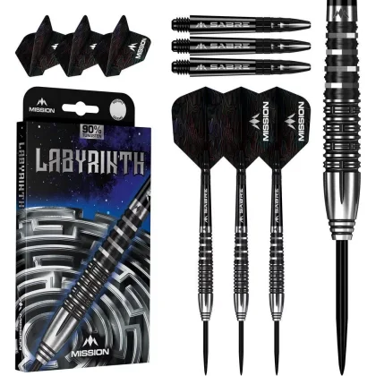 Dart szett steel Mission Labyrinth 22g, 90%