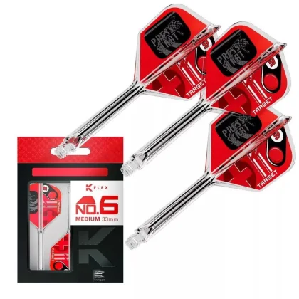 Darts integrált tollszár Target K-Flex Press Start, No6 toll és hosszú szár