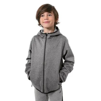 Fiú túrázó Softshell kabát 4F JUNIOR BOYS SOFTSHELL JSFM001-24M-MIDDLE GREY MELANGE