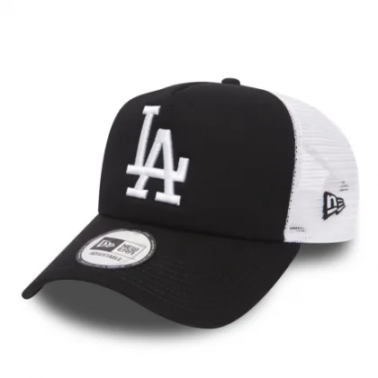Férfi sapka NEW ERA 940 Clean Trucker LA DODGERS BLACK WHITE NOS
