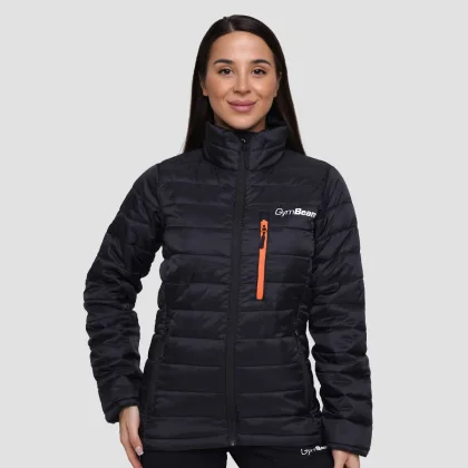 GymBeam Puffer női kabát Black/Orange