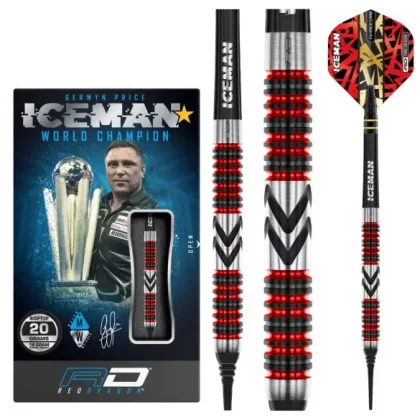 DART SZETT SOFT RED DRAGON GERWYN PRICE FIREBIRD, 20g 90%