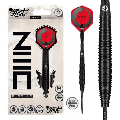 darts szett steel Shot TP Zen Missile, 22gr, 90%
