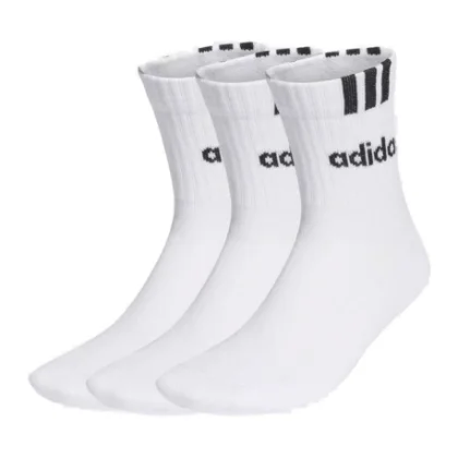 Zoknik ADIDAS 3 PACK-CUSH HALF CRW C 3S LIN-WHITE WHITE WHITE