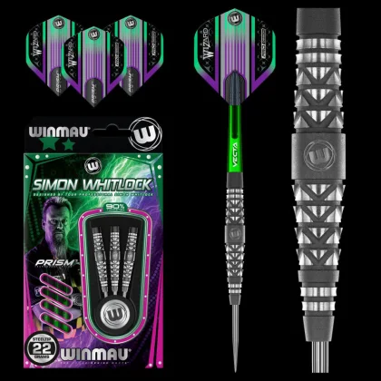 Dart szett Winmau steel Simon Whitlock Shotblast 90% Wolfram 22g (utolsó darabok)