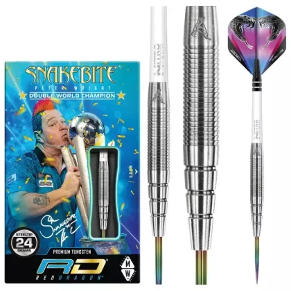 Dart szett Red Dragon steel Peter Wright Snakebite PL15, 24g 90%