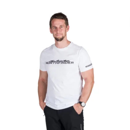 Férfi rövid ujjú túrázó póló NORTHFINDER FERDINAND-377white