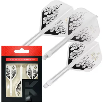 Darts toll és szár egyben Target Japan K-Flex Pyro fehér, rövid szár és No2 toll