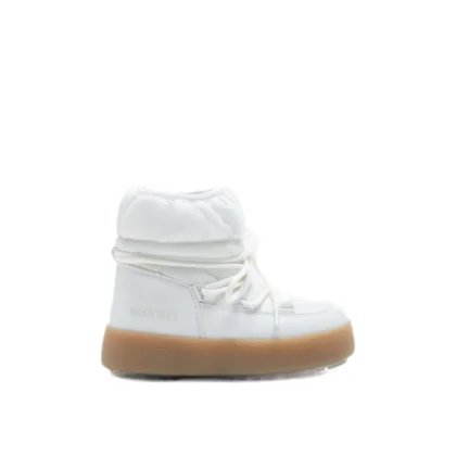 Lány téli bokacsizmák MOON BOOT JTRACK LOW NYLON WP, 002 white