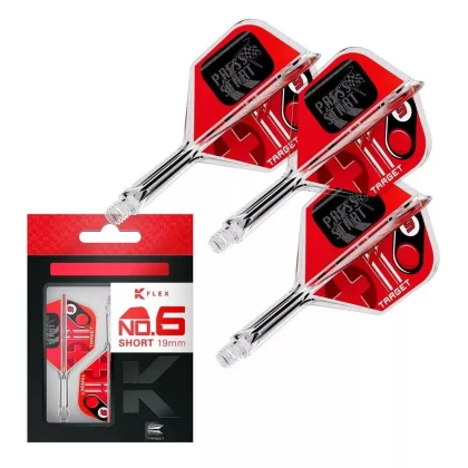 Darts integrált tollszár Target K-Flex Press Start, No6 toll és rövid szár