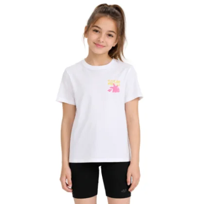 Lány póló rövid ujjú 4F JUNIOR TSHIRT F2939-10S-WHITE