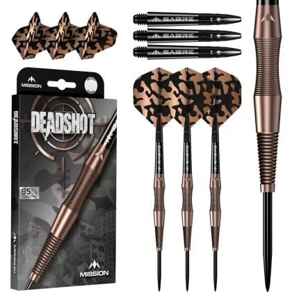 Dart szett Mission steel Dead Shot 25g, bronz, 95%